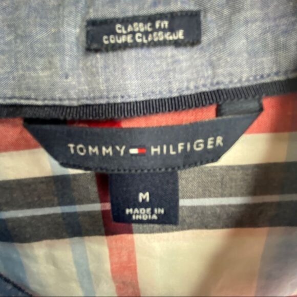 Tommy Hilfiger Womens Classic Fit Plaid Button-Up Shirt Long Sleeve Collared M - Picture 15 of 15